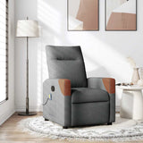 Fauteuil inclinable de massage en tissu gris foncé