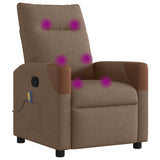 Fauteuil de massage inclinable Marron Tissu