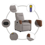 Fauteuil de massage inclinable Taupe Tissu