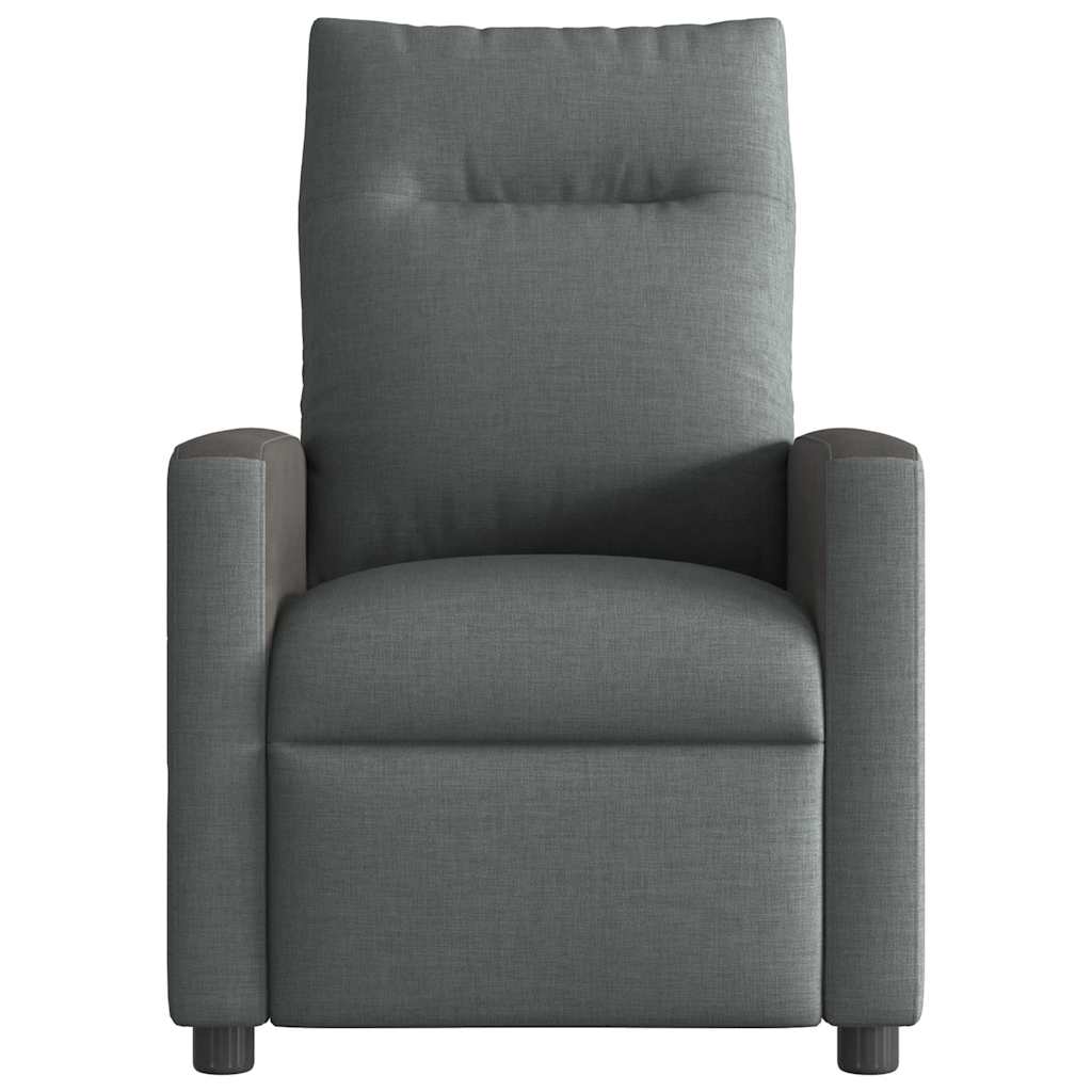 Fauteuil inclinable en tissu gris foncé