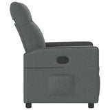 Fauteuil inclinable en tissu gris foncé