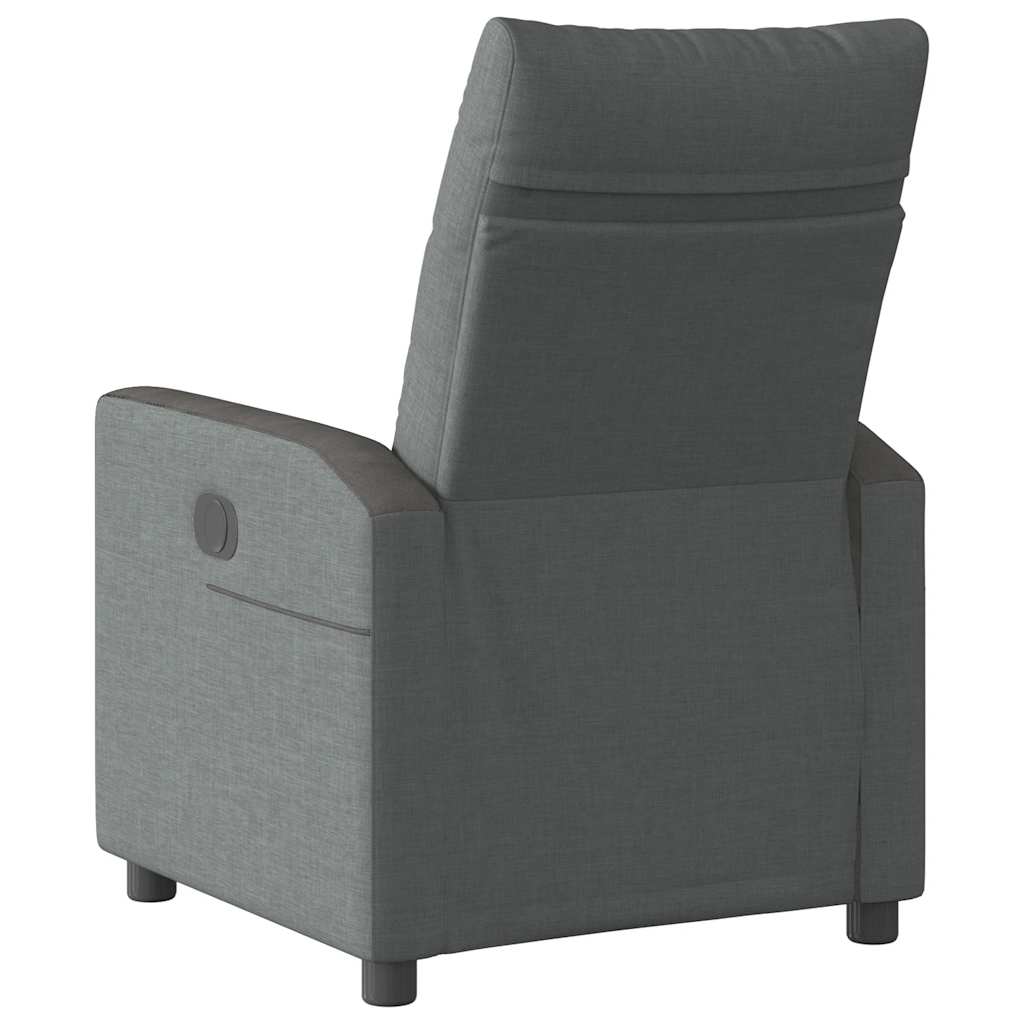 Fauteuil inclinable en tissu gris foncé