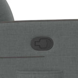 Fauteuil inclinable en tissu gris foncé