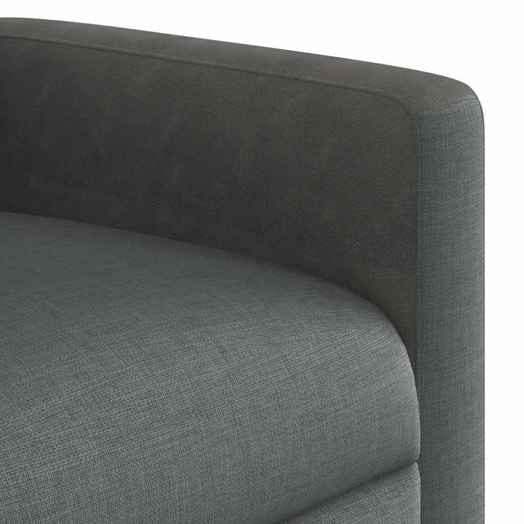 Fauteuil inclinable en tissu gris foncé