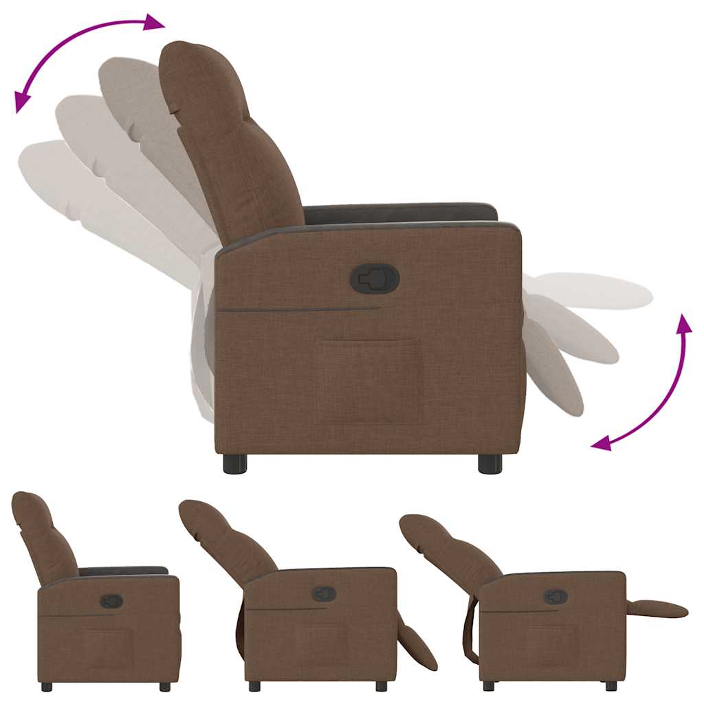 Fauteuil inclinable Marron Tissu