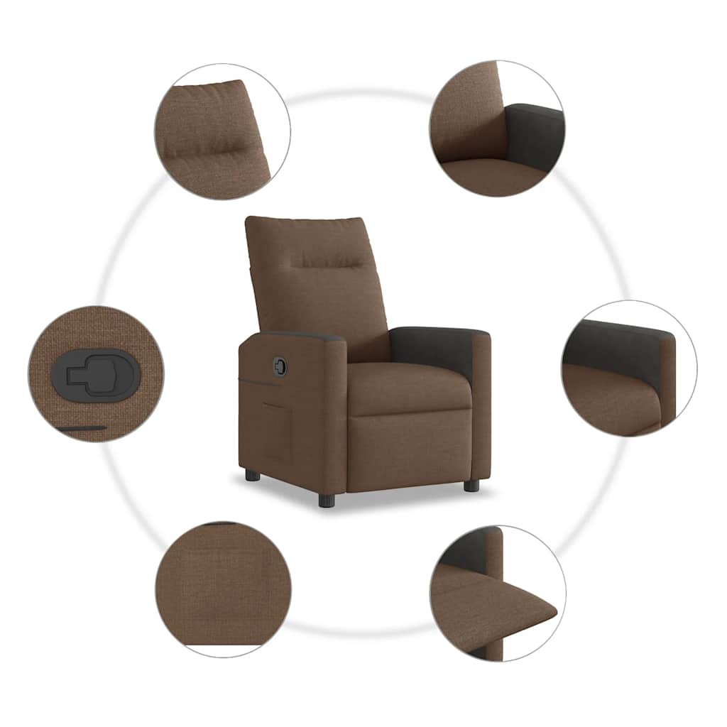 Fauteuil inclinable Marron Tissu