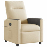 Fauteuil inclinable Crème Tissu