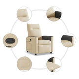 Fauteuil inclinable Crème Tissu