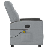 Fauteuil de massage inclinable Gris clair Tissu