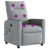 Fauteuil de massage inclinable Gris clair Tissu