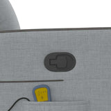 Fauteuil de massage inclinable Gris clair Tissu