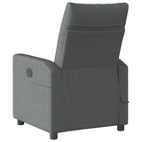 Fauteuil inclinable de massage en tissu gris foncé