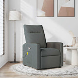 Fauteuil inclinable de massage en tissu gris foncé