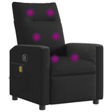 Fauteuil de massage inclinable Noir Tissu