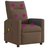 Fauteuil de massage inclinable Marron Tissu