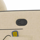 Fauteuil de massage inclinable Crème Tissu