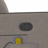 Fauteuil de massage inclinable Taupe Tissu