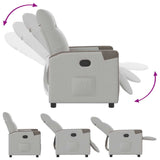 Fauteuil inclinable gris nuage tissu
