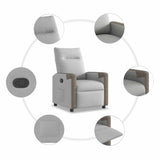 Fauteuil inclinable gris nuage tissu