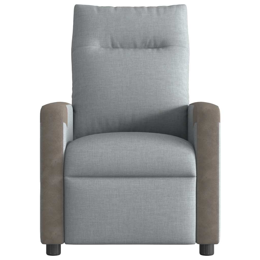 Fauteuil inclinable Gris clair Tissu