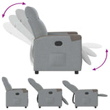 Fauteuil inclinable Gris clair Tissu