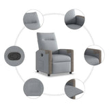 Fauteuil inclinable Gris clair Tissu