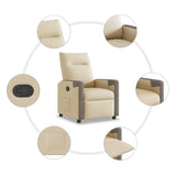 Fauteuil inclinable Crème Tissu
