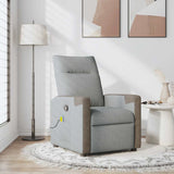 Fauteuil de massage inclinable Gris clair Tissu