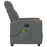 Fauteuil de massage inclinable Gris foncé Tissu