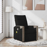 Fauteuil de massage inclinable Noir Tissu