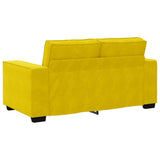 Ensemble de canapés 3 pcs avec coussins Jaune Velours