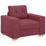 Ensemble de Canapés avec coussin avec oreiller Bordeaux tissu