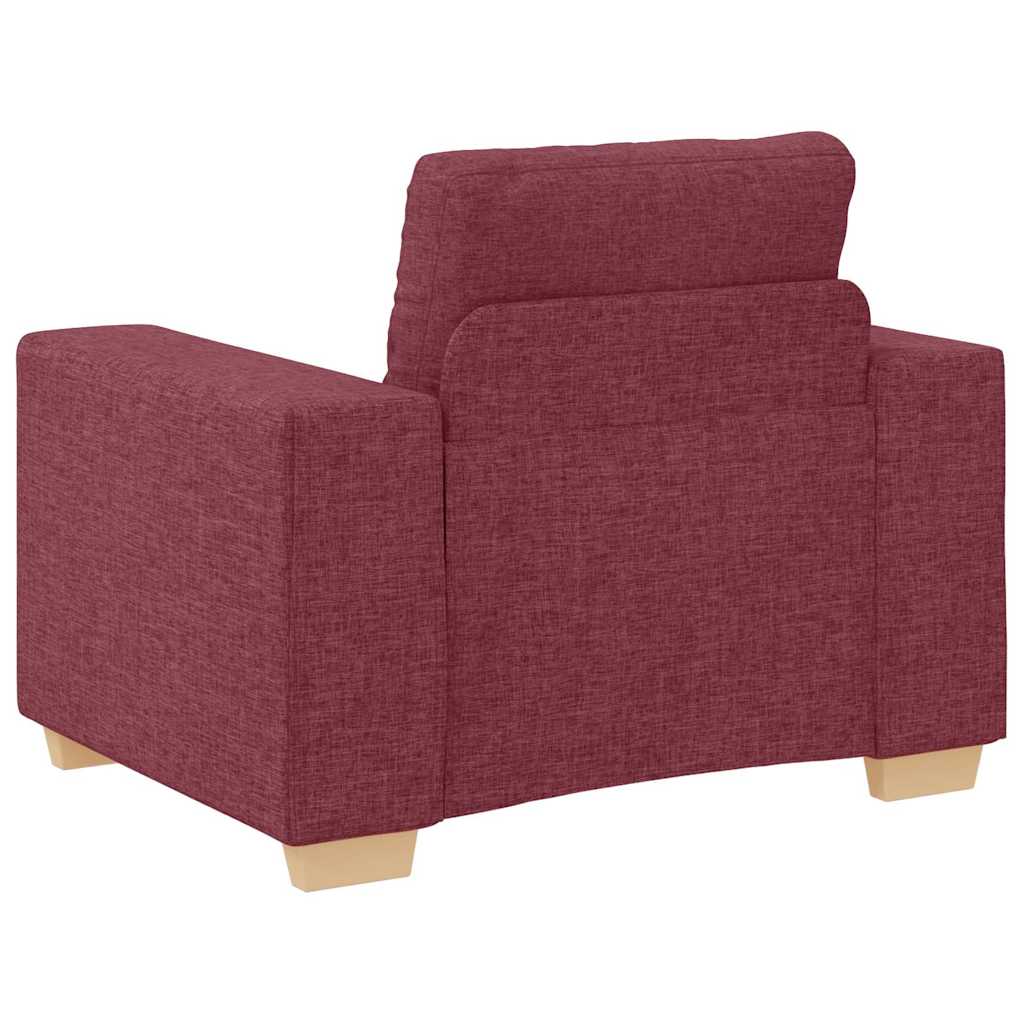 Ensemble de Canapés avec coussin avec oreiller Bordeaux tissu