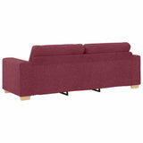 Ensemble de Canapés avec coussin avec oreiller Bordeaux tissu