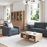 Ensemble de canapés 3 pcs avec coussins Gris foncé Velours