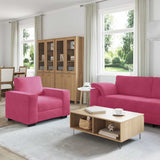 Ensemble de canapés 3 pcs avec coussins Rouge bordeaux Velours