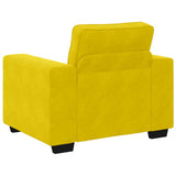 Ensemble de canapés 3 pcs avec coussins Jaune Velours