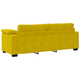 Ensemble de canapés 3 pcs avec coussins Jaune Velours