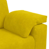 Ensemble de canapés 3 pcs avec coussins Jaune Velours
