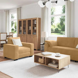 Ensemble de canapés 3 pcs avec coussins Marron Velours