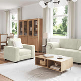 Ensemble de canapés 3 pcs avec coussins Crème Velours