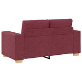 Ensemble de Canapés 2 pcs Bordeaux 221 x 78 x 80 cm Tissu
