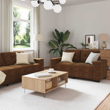 Canapé 2 pcs Marron 221 x 78 x 80 cm Faux cuir