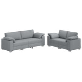 Ensemble de Canapés 2 pcs Gris clair 219 x 77 x 82 cm tissu