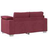 Ensemble de Canapés 2 pcs Rouge bordeaux 219 x 77 x 82 cm tissu