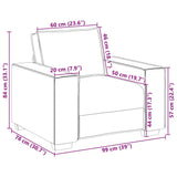 Canapé Fauteuil Rouge Vin 60 cm Tissu