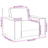 Canapé-chaise Crème 60 cm Tissu