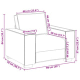 Canapé Fauteuil Lin 60 cm