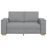Canapé 2 places Gris clair 120 cm Tissu