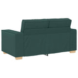 Canapé 2 places Vert foncé 120 cm Tissu